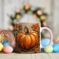 thumbnail image 5 of Uuiauoio Rustic Pumpkin Autumn Leaves Coffee Mug 11oz Ceramic Farmhouse Style Fall Harvest Thanksgiving Halloween Ghost Bat Witch Design for Party Gift Everyday Drinkware Hot Cold Beverage Cup, 5 of 5