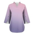 thumbnail image 5 of hxobax Womens Gradient Tunic Tops Split 3/4 Length Sleeve Tshirts Henley V Neck Shirts Summer Blouse, 5 of 7