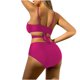 thumbnail image 2 of Underwire Trajes de Baño para las Mujeres Color Sólido Dos Piezas de Cintura Alta, Delgado Y Sexy Trajes de Baño de Bikini para Mujeres, 2 of 6