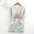thumbnail image 1 of Meihcang Chandails en Molleton en Polaire pour Femmes Grande Taille Graphique Arbre de Noël Col Rond Chandail Chaud d'Hiver Doublé Sherpa, 1 of 4