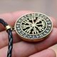 thumbnail image 3 of Viking Icelandic Vegvisir Helmet Horror In Runic Circle Pendant Viking Runes Vegvisir Compass Rune Amulet Collier Necklace, 3 of 5