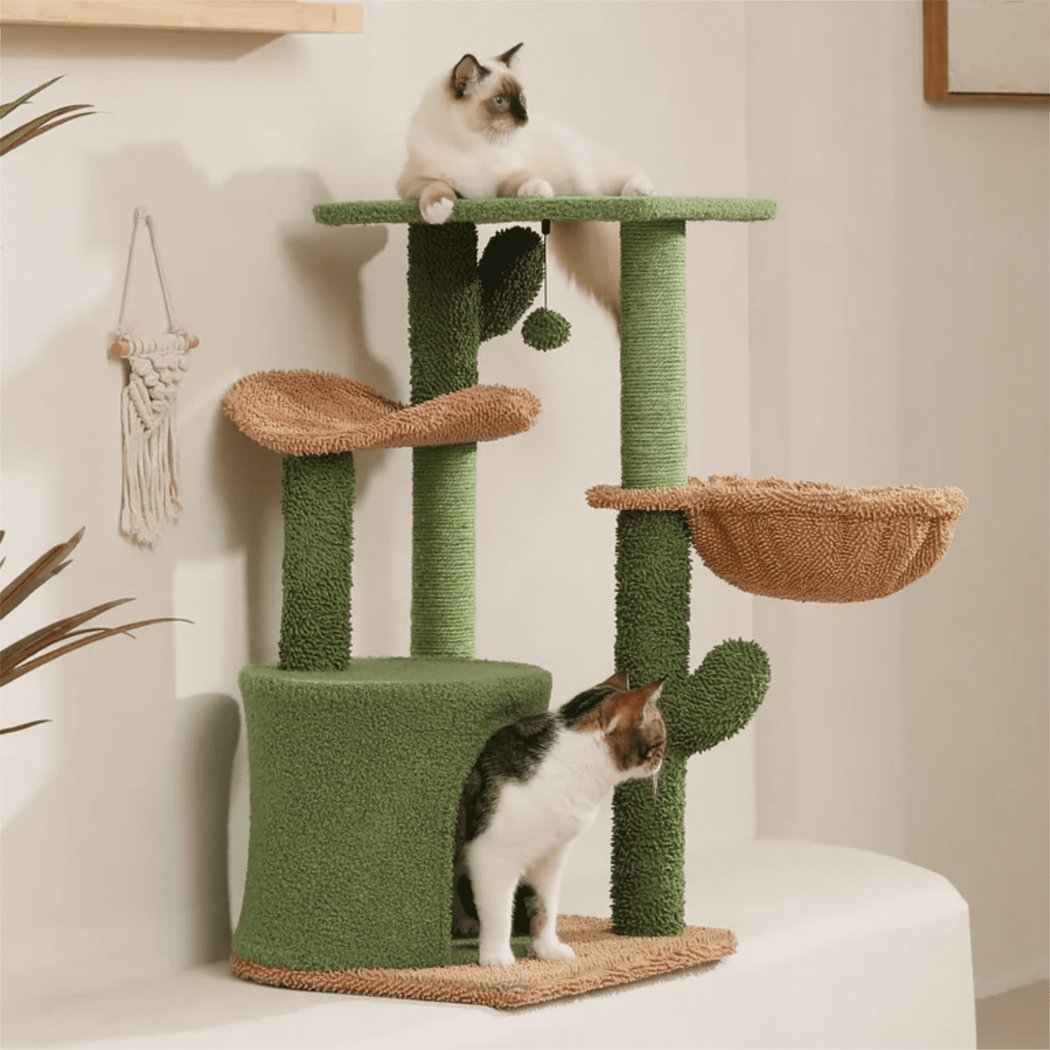 Pefilos 95"-108" Adjustable Height Cactus Cat Tree for Indoor Cats, Modern Floor to Ceiling Cat Tower, 5 Level Cat Climbing Tree, Green Pefilos 95"-108" Adjustable Height Cactus Cat Tree for Indoor Cats, Modern Floor to Ceiling Cat Tower, 5 Level Cat Climbing Tree, Green