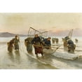 thumbnail image 2 of Alexei Danilovich Kivshenko 14x11 Black Ornate Wood Framed Double Matted Museum Art Print Titled: Prawn Fishing&nbsp;In Normandy, 2 of 5