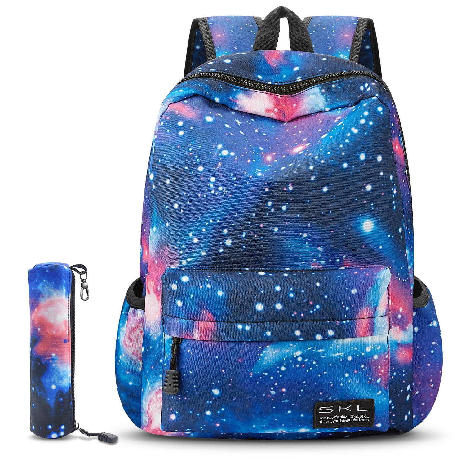 SHARP-Q Galaxy Kids Lightweight Canvas Travel Backpacks School Book Bag