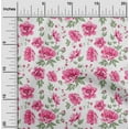 thumbnail image 1 of oneOone Cotton Silk Fabric Leaves & Peony Floral Print Fabric By Yard 42 Inches Wide, 1 of 4