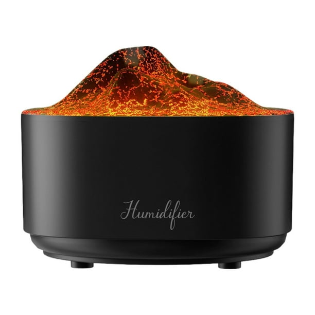 Difusor de aceite esencial Strade Fareast Limited Difusor de llama Humidificador de fuego portátil silencioso Negro B