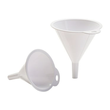 Mainstays 2-Piece Kitchen Funnel Set, White, Plastic