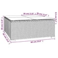 thumbnail image 3 of vidaXL Table Basse de Jardin Marron 60x60x30 cm en Rotin Poly et Verre, 3 of 3