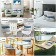 thumbnail image 6 of Wave Effect Modern Art Outdoor Pillow Covers Pack of 2 Abstract Blue Oil Painting Waterproof Throw Pillow Covers Decorative Cushion Cases for Patio Garden Tent Balcony Couch 16x16 inch, 6 of 8