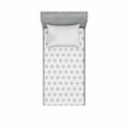 thumbnail image 2 of Ambesonne Geometric Fitted Sheet & Pillow Sham Set, Hexagonal Stripes, Queen, Black and White, 2 of 3