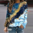 thumbnail image 2 of zuwimk Crew Neck Sweatshirts Women,Womens Sweatshirt Embroidered Crewneck Sweater Casual Cute Pullover Top Women Color Print Loose Pullover Tops Round Neck Casual T Shirt Long Sleeve Sweatshirt, 2 of 5