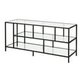 thumbnail image 3 of Evelyn&Zoe Winthrop Rectangular TV Stand with Glass Shelves for TV's up to 60", Blackened Bronze, 3 of 8