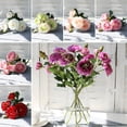 thumbnail image 2 of FaLX Artificial Flower 6 Heads Single Branch Detailed Not Withered Anti-fall Desktop Decor Multicolor Lotus Shape Fake Flower Home Ornament, 2 of 8