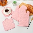 thumbnail image 3 of Ensemble de 4 Pcs: Gants de Four Ultra-Durables, Résistants à la Chaleur, Extra Épais et Porte-Casseroles - 13 Pouces de Long, Gants et Pads de Cuisine en Coton Premium pour Cuisson, Pâtisserie, Grillades - Gris, Design Ergonomique, Antidérapant, 3 of 5