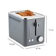 thumbnail image 4 of Toastmaster 2-Slice Multi-Function Toaster - Blue Gray with Lever and Dial Controls, Extra Wide Slots, High Rise Toast Lift and Gluten Free Setting, 900W, 4 of 9