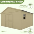 thumbnail image 5 of VEIKOUS Optional Door Position Storage Sheds, 108.70 x 143.20 x 128.30 inches, Natural, 5 of 12