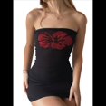thumbnail image 1 of Top de Tubo Sin Tirantes con Estampado Floral para Mujer, Estilo Y2K, de Punto, Estilo Bandeau, para Verano Negro L, 1 of 6