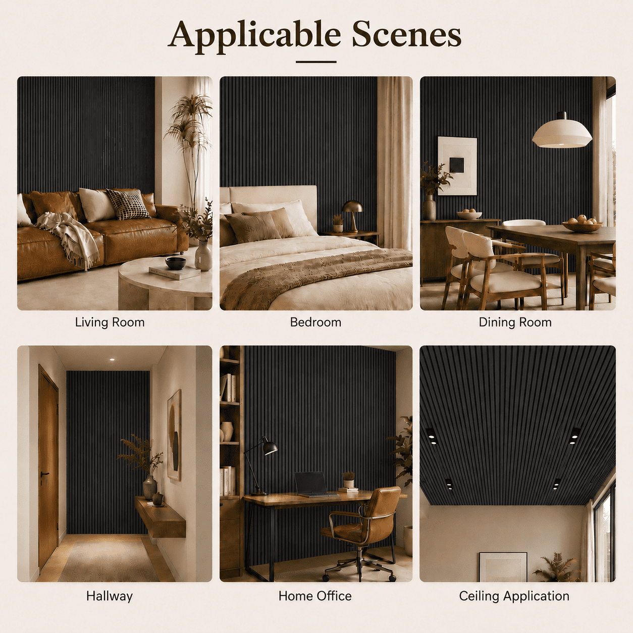 20-Pack Wood Slat Acoustic Wall Panels, 24" x 12" MDF Slat Wall Paneling for Modern Interior Wall Decor, Sound Absorbing Accent Panels, 39.99 Sq. Ft., Gray Oak