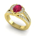 thumbnail image 2 of 2.35 Carat New Design Natural Diamond Red Ruby Gemstone Wedding Ring for Ladies Solid 18K Yellow Gold Size 5.5 by Diamond-Capitals, 2 of 8