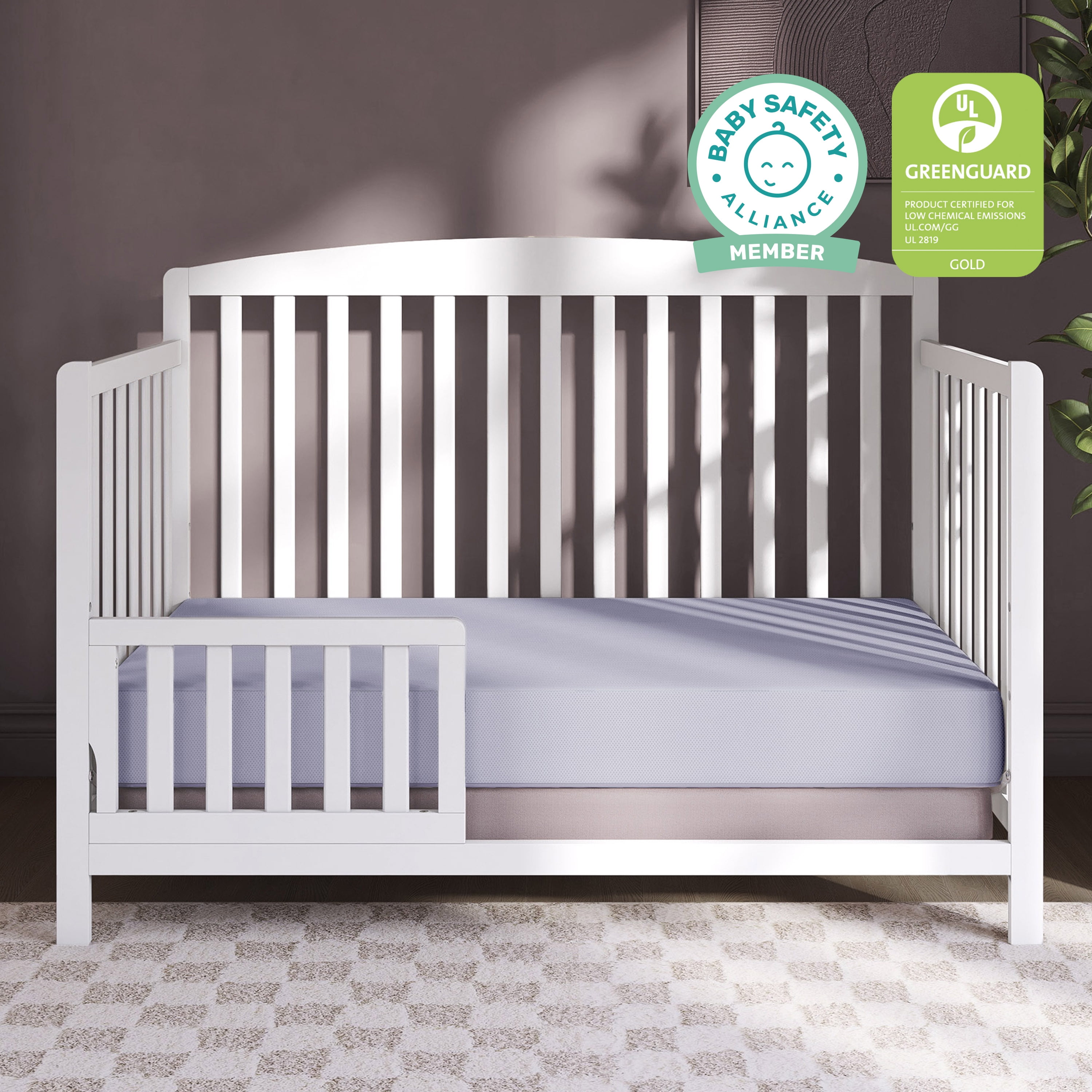 Dream on Me Starbright Breathable Foam Crib & Toddler Mattress In Periwinkle (Fits Full Size Cribs and Toddler Beds)