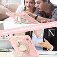 thumbnail image 4 of Dteck Case for iPad Pro 11 inch M4 2024,Heavy Duty Armor Shockproof Kids Case with Rotating Stand & Hand/Shoulder Strap for iPad Pro 11-in. (M4),Pink, 4 of 7