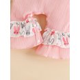 thumbnail image 5 of Jxzom Infant Baby Girl Easter Day Clothes Romper My 1st Easter Rabbit Printed Long Sleeve Jumpsuit With Bow Headband 0-18M, 5 of 7