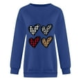 thumbnail image 5 of Baqcunre Crewneck Sweatshirts Valentine's Day Women's Sweatshirt Crew Neck Four Heart Print Long Sleeve Casual Sweat Tops (Blue S-2XL), Womens Sweatshirt Womens Tops Valentine's Day Shirts for Women, 5 of 5