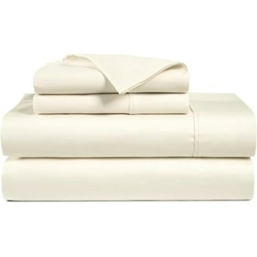 Premium 800 Thread Count 100% Natural Egyptian Cotton Sheets, Fits Mattress Upto 16'' Deep Pocket - 4-Piece Cal King Sheet Set Cotton Bed Sheets for Bed Sateen Weave Sheets Set (Ivory, Cal-King)