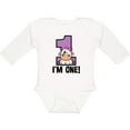 thumbnail image 3 of Inktastic 1st Birthday Cow Farm Party Girls 1 Year Old Girls Long Sleeve Baby Bodysuit, 3 of 5