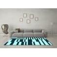 thumbnail image 3 of Ahgly Company Indoor Rectangle Abstract Light Blue Contemporary Area Rugs, 2' x 3', 3 of 4