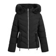 thumbnail image 5 of qolati Quilted Jackets for Women 2024 Winter Coats Warm Puffer Jacket Faux Furs Hooded Parka Overcoat Zipper Padded Coat Outerwear, 5 of 9