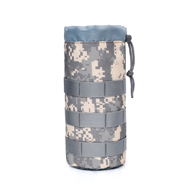 Soidarity Bolsa de botella de agua Bolsa Deportes Cordón Hervidor Titular Mochilero Portador Protector de viaje con hebilla Ropa Deportiva, Zapatos ACU Camuflaje Soidarity OD022457-04