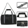thumbnail image 5 of 30 Liter Capacity Unisex Duffle Bag with Velcro Closure Handle and Luggage Shoulder Strap for Gym, Travel and Commuting in Black, 5 of 7