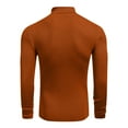 thumbnail image 5 of Sweater Tops For Men Wool Round Neck Bottoming Shirt All Matching High Neck Mens Warm Sweaters,Orange,L, 5 of 6