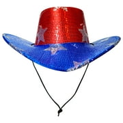 Way To Celebrate Patriotic Light Up Cowboy Hat