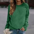 thumbnail image 1 of Kagetolytai Chandails pour Femmes Mode Décontractée Unie Manches Longues Col Rond Pull Haut Blouse Hoodies pour Femmes Vert L, 1 of 5