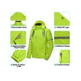 thumbnail image 3 of Little Donkey Andy Men's Waterproof Golf Rain Jacket Reflective Cycling Running Windbreaker-Removable Hood, Packable Yellow S, 3 of 7