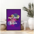 thumbnail image 2 of PixonSign Framed Wall Art Print Set Important Purple Watercolor Word Art Inspirational Motivation Typography Modern Art Chic Colorful Multicolor Ultra for Living Room, Bedroom, Office - 16"x24" Black, 2 of 5