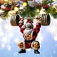 thumbnail image 3 of Christmas Decorations Ornaments Big Christmas Tree Ornaments Ornaments For Coworkers Christmas Tree Two Pendant Decoration Double Print Fitness Muscle Santa, 3 of 6