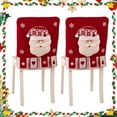 thumbnail image 6 of HUISZJ Christmas Chair Back Cover for Dining Room, Santa Claus Fabric Reindeer Dinner Chairs Cover, Chair Protector Slipcovers for Holiday Party Decor, 6 of 9