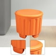 thumbnail image 6 of Dualoai Storage Ottoman Creative Shoe Changing Stool for Bedroom Living Room Balcony Orange, 6 of 9