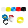 thumbnail image 4 of 4Pcs/lot Silicone Tennis Racket Grip Ring Handle Closure Rubber Sweat-absorbing Band Fixed Stretchable Handle Tennis Accessories Yellow 4pcs, 4 of 6