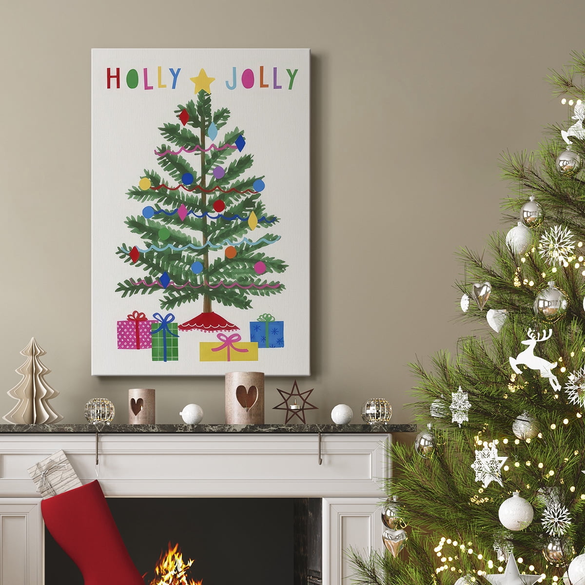Colorful Christmas Collection B- Gallery Wrapped Canvas