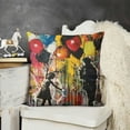 thumbnail image 2 of YINGXI Colorful Pillow Covers Square Pillow Cushion Cases, Girl Street Art Pillow Cases Decorative Modern Pop Art Pillowcase for Sofa Bed Couch Throw Pillow Covers 24x24in, 2 of 5