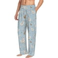 thumbnail image 2 of Uemuo Funny Chicken Pattern Men's Wide Leg Palazzo Lounge Pants with Pockets Light Weight Loose Comfy Casual Pajama Pants-Large, 2 of 9