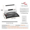 thumbnail image 3 of KFFKFF Spiral Coil Binding Device, Hand-Operated Book Creation Tool with Electrical Binding Feature, 46-Hole 500 Sheet Punch Binder, Includes 100pcs 5/16'' Coil Binding Spines, 3 of 9