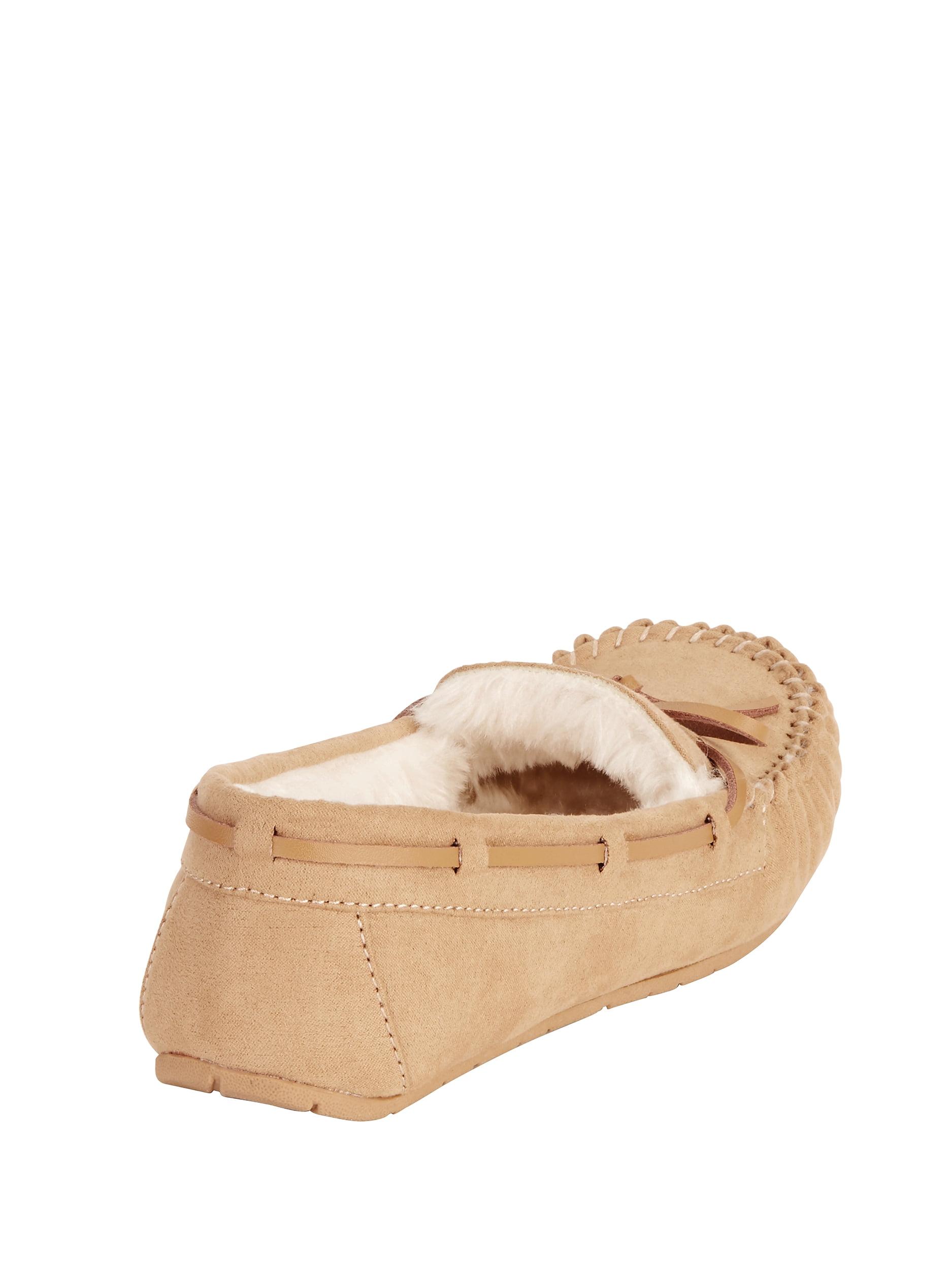 calistoga women's vegan suede faux fur moccasin