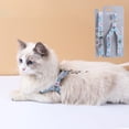 thumbnail image 2 of Floral Printed Cat Harness Set Break Away Adjustable Traction Tool, Chest Strap, Leash Rope Set, Pet Supplies, 2 of 8