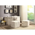 thumbnail image 2 of 18" X 36" X 18" Pattern Fabric Upholstery 3Pc Pk Bench & Ottomans, 2 of 6