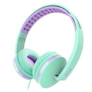On Ear Headphones with Mic, Jelly Comb Foldable Corded Headphones Wired Headsets with Microphone, Volume Control for Cell Phone, Tablet, PC, Laptop, MP3/4, Video Game